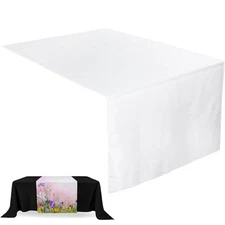 1 Pcs Sublimation Table Runners Blanks 36 x 72 Inch Polyester White Table 
