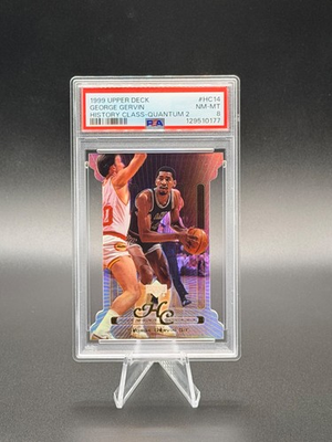 #ad GEORGE GERVIN 1999 00 Upper Deck History Class Quantum Gold Die Cut 16 25 PSA 8 $150.00
