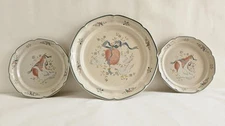 International Tableworks 8868 Marmalade Dinner Plate & 2 Salad Plates. Vintage 