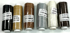 Waxed Thread 0.8mm Set 6 Spools for Leather Sewing Hand Stitching Craft