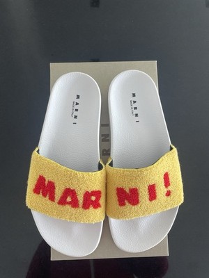 Marni Slides Gelb Gr. 40 NEU  Designer Schlappen  Sommer Trend