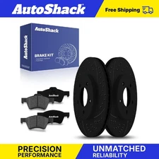 Front Drilled Slotted Brake Rotors Premium Ceramic Pads for Ford Escape V6