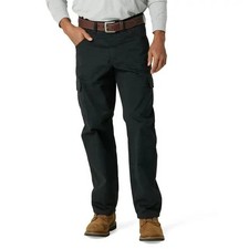 WRANGLER - SIZE: 40 X 32 - Men's Black Workwear Relaxed Fit Cargo Pants - NEW 