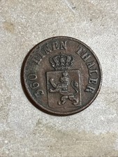 GERMAN STATES HESSE CASSEL 1849 1 HELLER