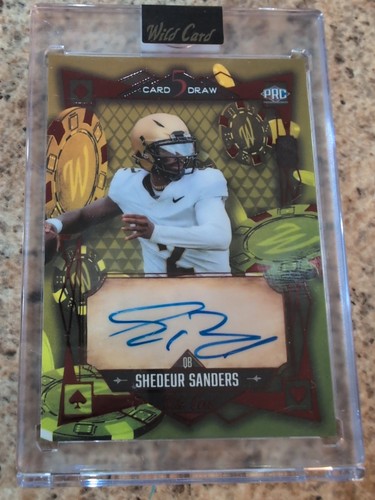 Sheuder Sanders Wild Card 5 Card Draw 1/1🔥🔥 Auto - Picture 1 of 2