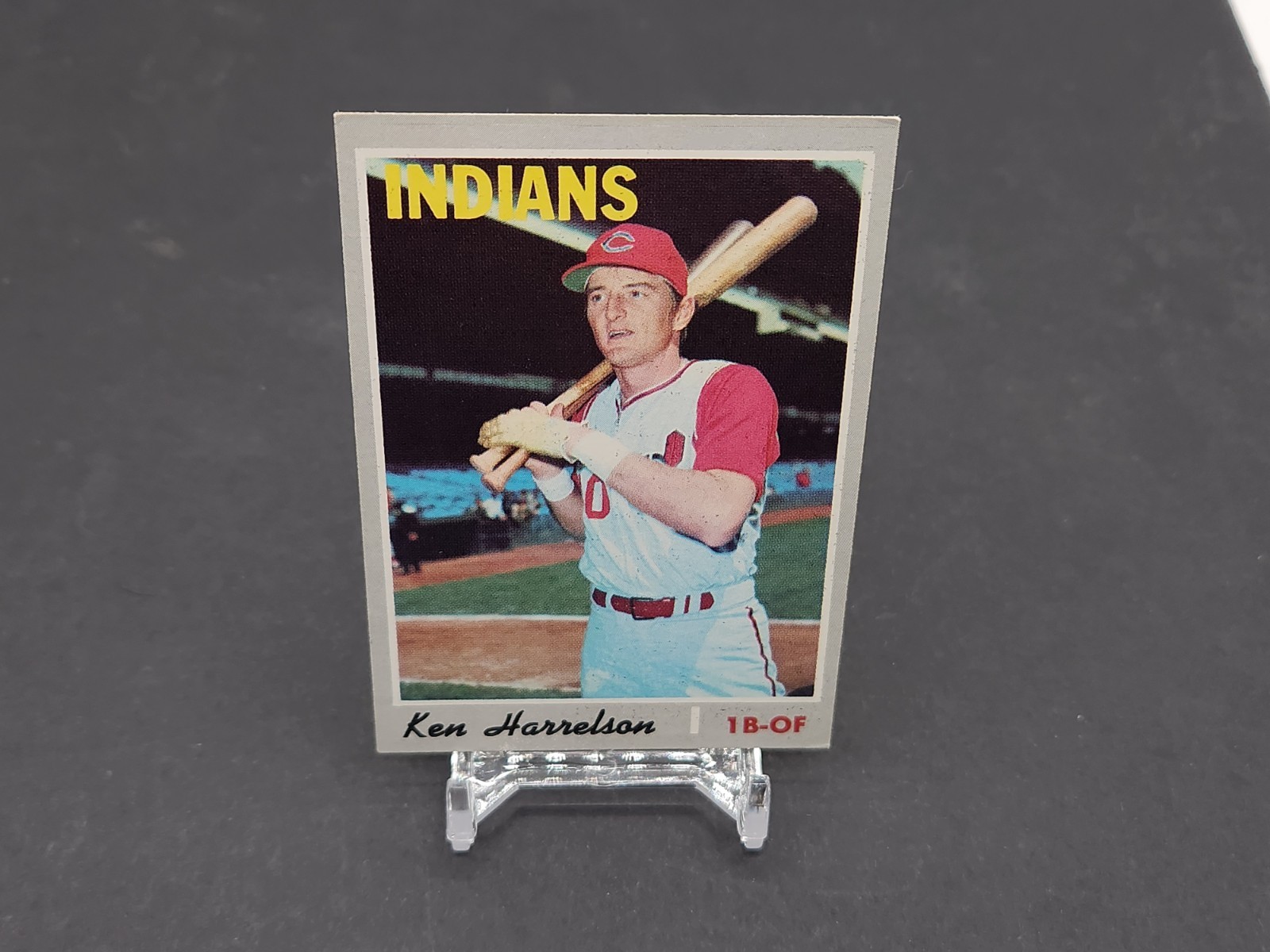 Vintage 1970  ~ Ken Harrelson Cleveland Indians Topps #545 Baseball Card ~ Ex/NM