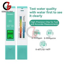 Multifunctional Water Quality Tester Smart Backlit LCD 3-in-1 Temperature/EC/TDS