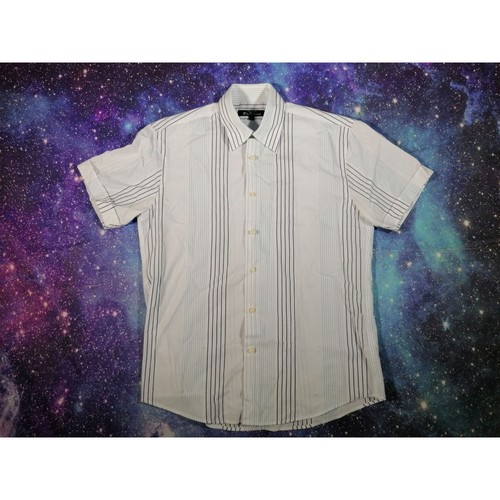 Camisa A Rayas Ben Sherman Azul Blanco Talla Mediana De Manga Corta Para Hombre - Imagen 2 de 4