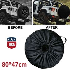 15 Black Diy Spare Tire Cover Trailer Wheel Tyre Protector Against Sun Rain