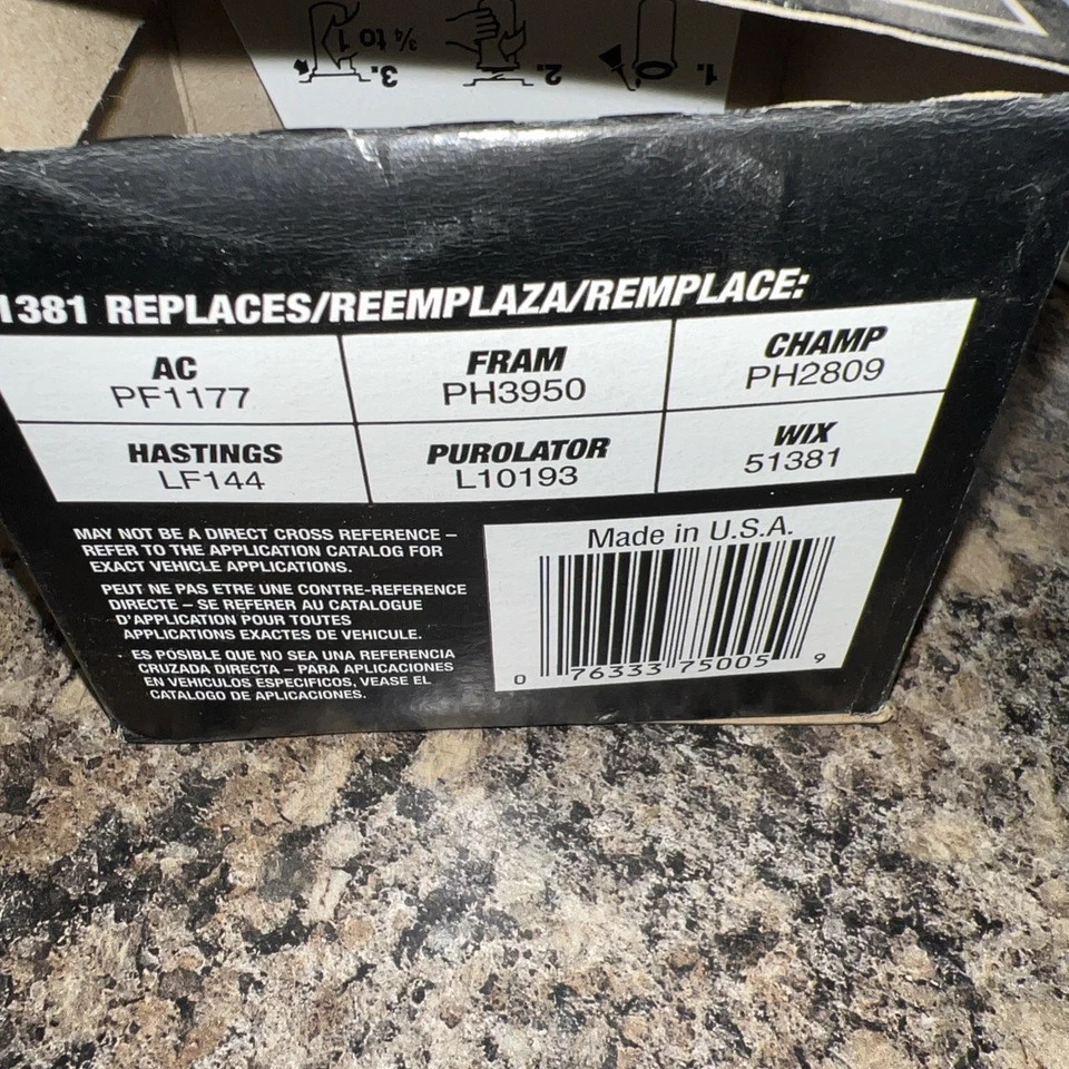 Масляный фильтр Parts Master 61381/WIX 51381! США! Бесплатная доставка! - Изображение 2 из 3