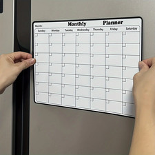 Stylish Magnetic Dry Erase Calendar - Versatile Monthly Planner for Refrigerator