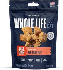 Salmon Freeze Dried Cat Treats- Human Grade High Protein Food- 1 oz Pack of 1 