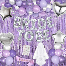 Purple Bachelorette Party Decorations   Lavender Bridal Shower Supplies Kit with