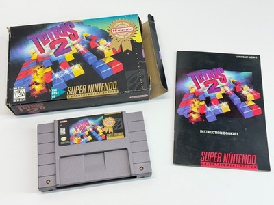 Tetris 2 (Super Nintendo Snes) Game Box & Booklet Authentic *Million Seller*