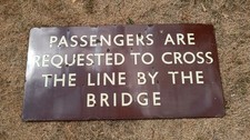VINTAGE C1940'S GWR ENAMEL SIGN BRITISH RAILWAYS Large
