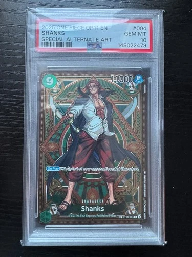 PSA 10 Shanks ST16-004 SP Special Alt Art OP11 One Piece Card GEM MT