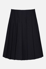 Trutex BLACK and NAVY Stitch Down Pleat Skirt with Adjustable Waist. Brand New.