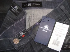 NWT ROCK & REPUBLIC CRAZY B !@#H Skinny Jeans Made in USA Sz 28