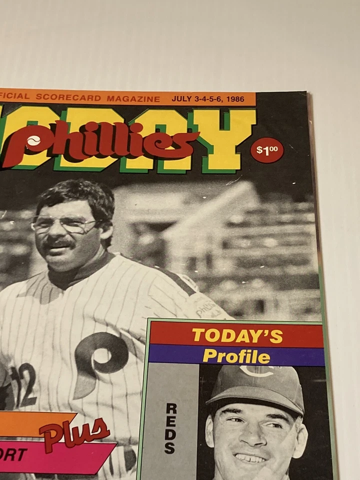 Glenn Wilson 1986 Philadelphia Phillies Today Program Scorebook Magazine - Image 3 of 4