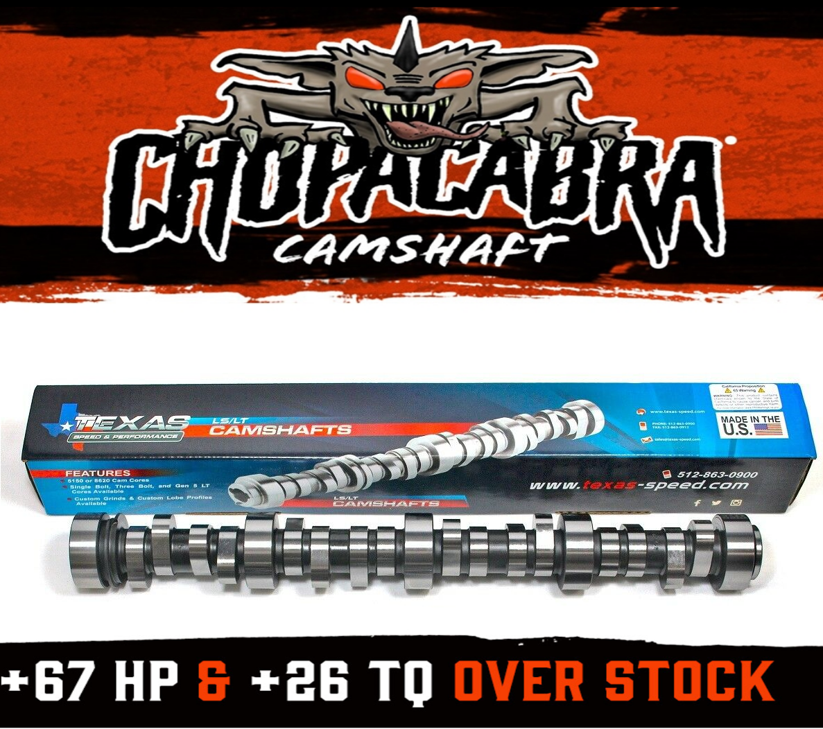 Texas Speed 430HP Chopacabra Heads & Camshaft Kit for GM Gen III