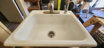 Kohler Iron/Tones Cast Iron Sink with Insinkerator HOT100 Instant Hot Water Tank