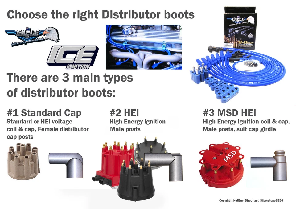 ICE PRO 100 9mm Spark Plug Leads V8 289-302 Windsor Over R/Cover STD + Sleeves - Image 4 of 4