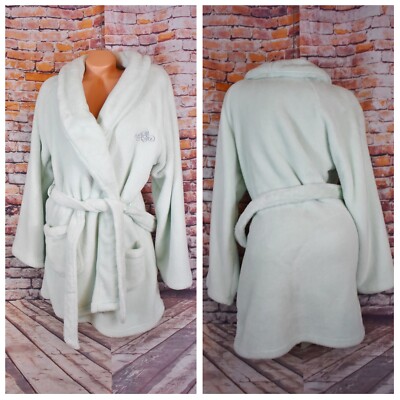 Victorias Secret M/L ANGEL Cozy Short Robe Super Plush & Soft Light ...
