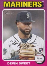 2024 Topps Heritage - Rookies #242 Devin Sweet (RC) - Mariners