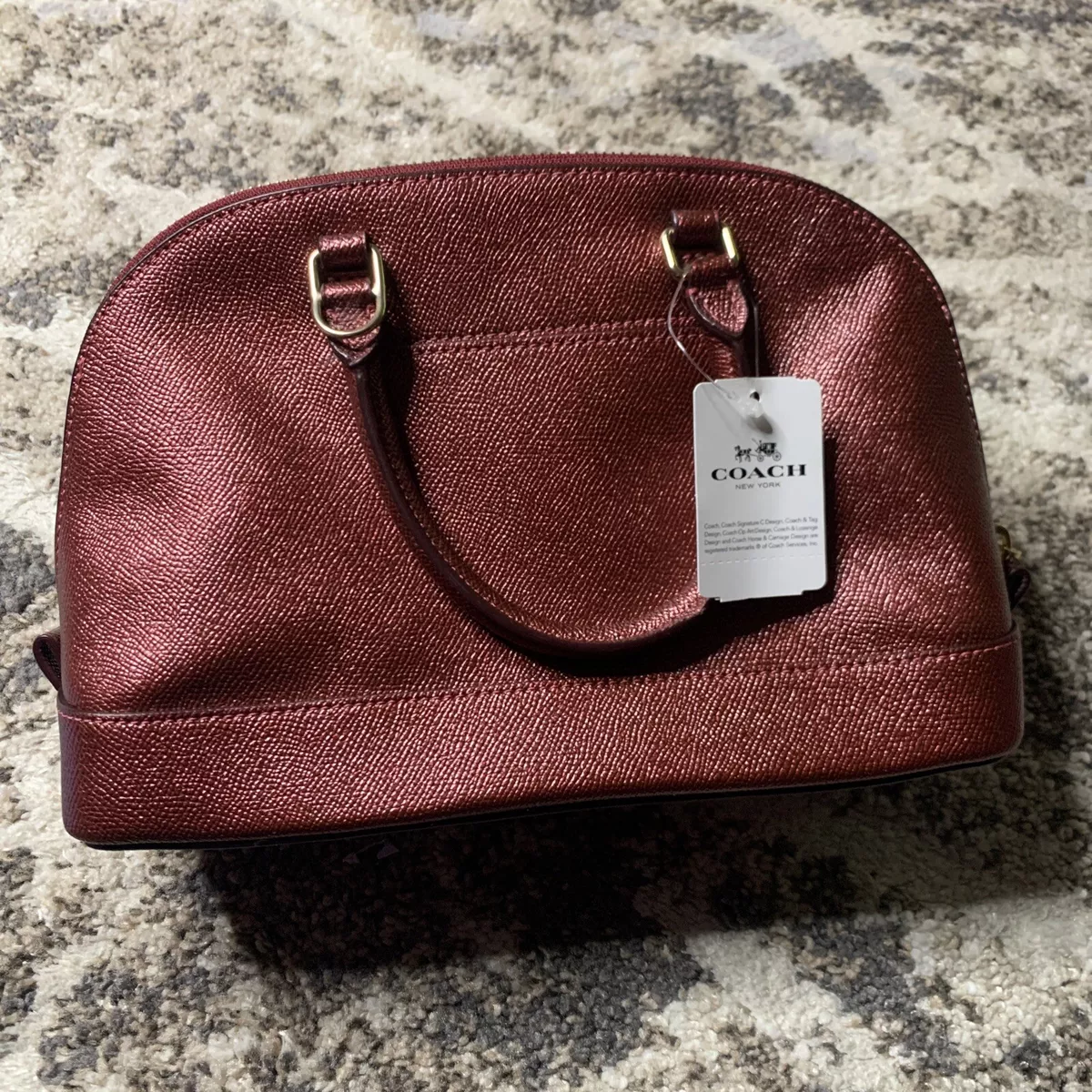 Coach Burgundy Leather Mini Sierra Satchel Coach