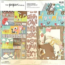 Forest Friends Scrapbooking Page Kit - 32 pieces - by The Paper Studio Nature!!