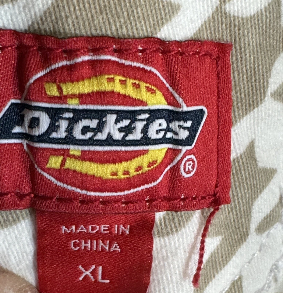 Dickies Girls Size XL Tan Overall Dress Denim Houndstooth Jerry Leigh EUC - Image 4 of 4