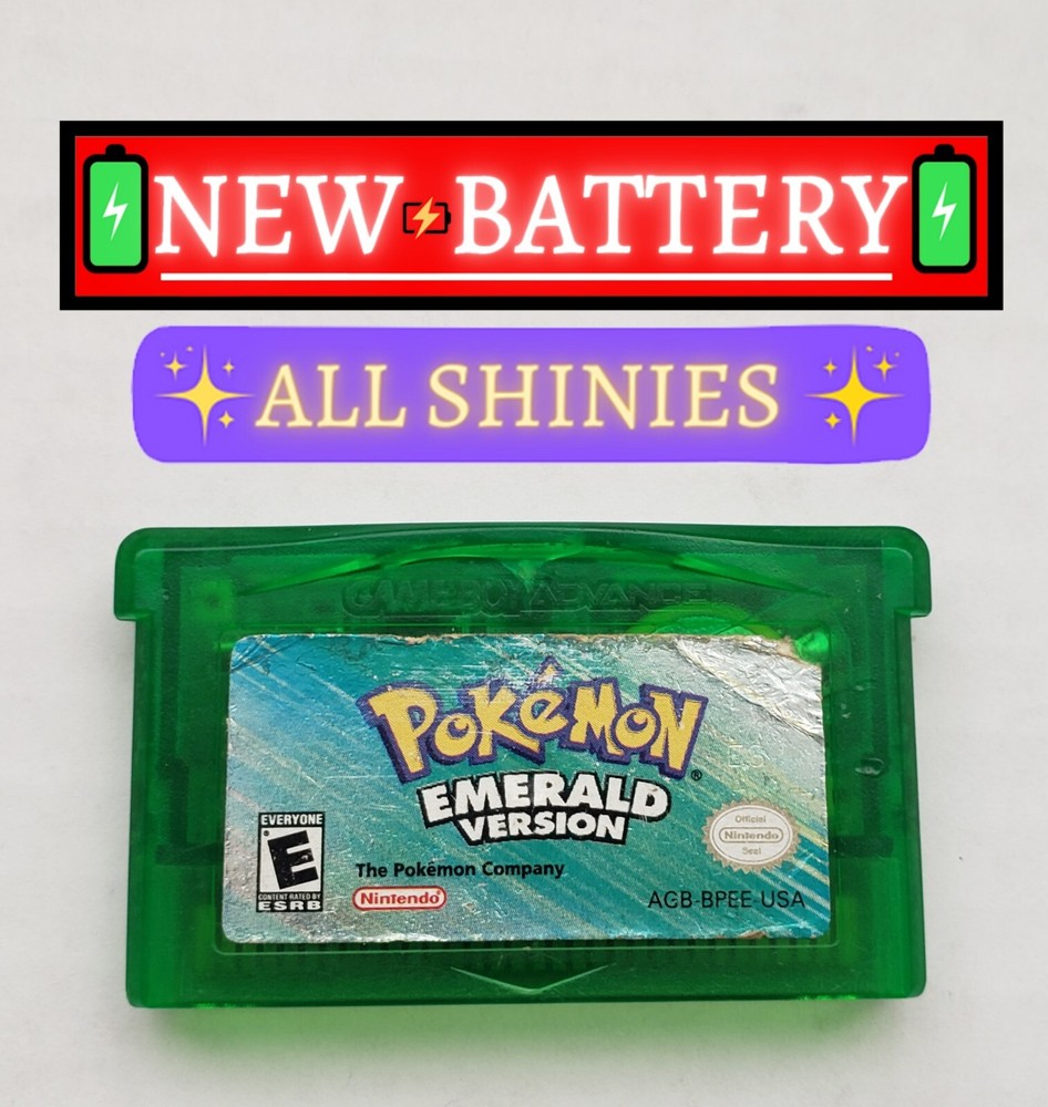 Authentic Pokemon Emerald - New Battery - All Shiny -