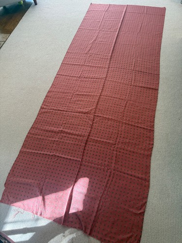 Racchetta da tennis vintage in seta rosa in tessuto, 2,8 iarde (39" x 103") - Foto 4 di 12