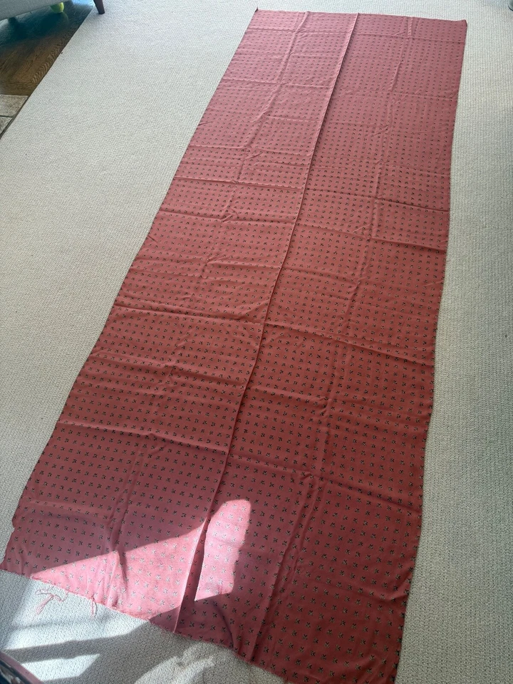 Tela de raqueta de tenis vintage de seda rosa, 2,8 yardas (39" x 103") Foto 4 de 4