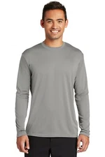 Port & Company PC380LS Mens Long Sleeve Dri-Fit UV Performance Crew Neck T-Shirt