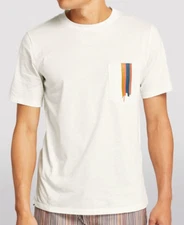Paul Smith  Mens Tshirt White Brush Stroke T-Shirt L Large Fits Like M