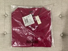 Talbots Woman Collared Button-front Raspberry French Cuff ShirtBlouse  Size 22W