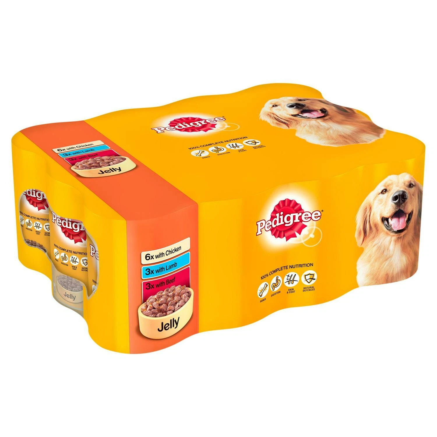 Pedigree Adult Dog Food Tins Mixed Selection in Jelly 24 x 385g