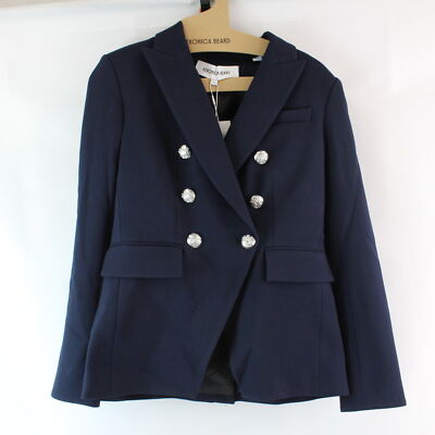 Veronica Beard Miller Dickey Jacket In Navy/Silver (CORESU0021492S) -Women's 2