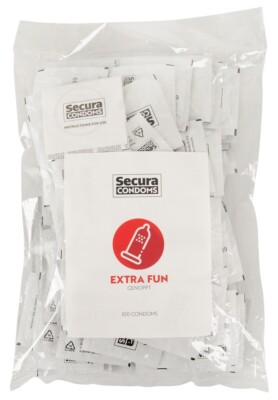 Kondome 100 stück Condome Secura GENOPPT  53 mm Transparent beschichtet gummis