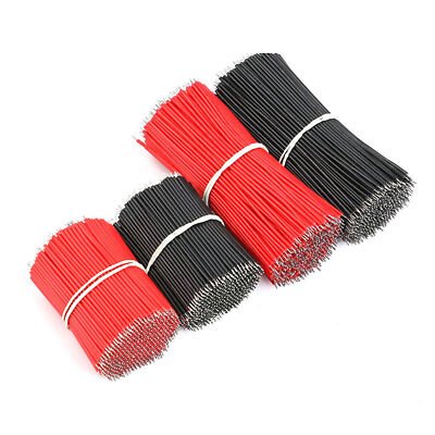 22AWG 6cm 10cm Wire Double Head Tinned Electronic PCB Jumper Cable Red Black
