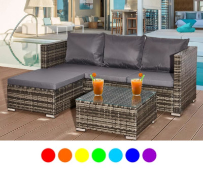 Cushion Covers Replacement Set For Rattan Garden L-Shape