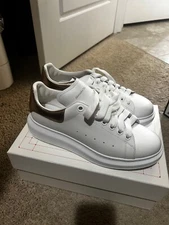 Alexander McQueen White-Rose Gold Sneaker