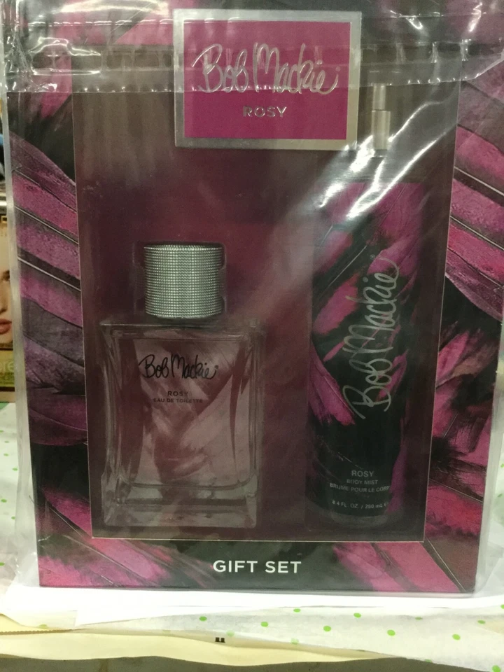 JUEGO DE REGALO BOB MACKIE ROSY 3,4 FL OZ EAU DE TOILETTE + 8,4 FL OZ NIEBLA CORPORAL NUEVO Foto 2 de 4