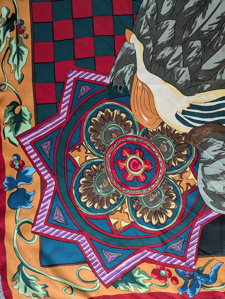 Noa Noa by Otto Kern Vintage Silk Large Scarf multicolor print