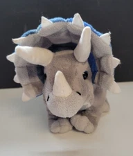 Adventure Planet 12" Dinosaur TRICERATOPS Gray Blue Plush Toy Stuffed Animal