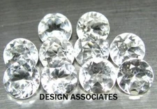 WHITE TOPAZ 1.5 MM ROUND CUT 20 PIECE MATCHED SET ALL NATURAL AAA 1.5X20