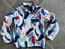 PATAGONIA SYNCHILLA LIGHTWEIGHT SNAP-T PULLOVER FLEECE FEATHER DANCE WOMENS XXS