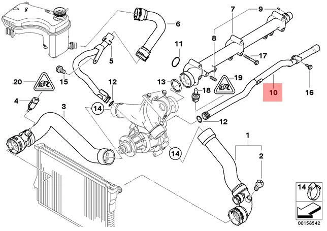 E46 cooling system outlet