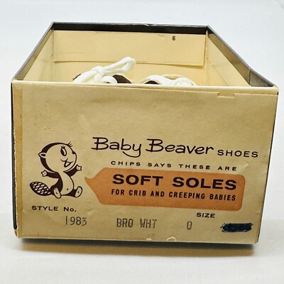 Baby Beaver Baby Soft Soles Sz 0 Brown/White Saddle Shoes Original